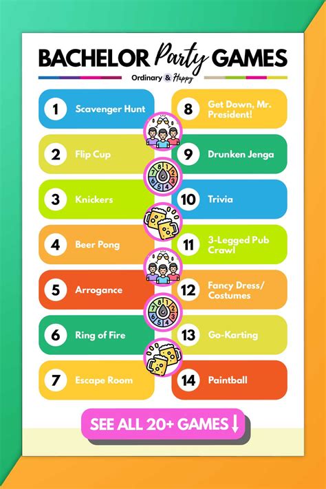 24 Bachelor Party Games the Groom and His Friends Will Love.